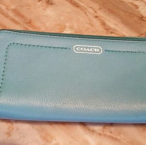 Turquoise Coach wallet